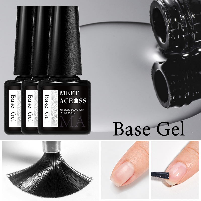 Nail Art Glossy - 2pcs/3pcs/4pcs 7ml Base Gel & Top