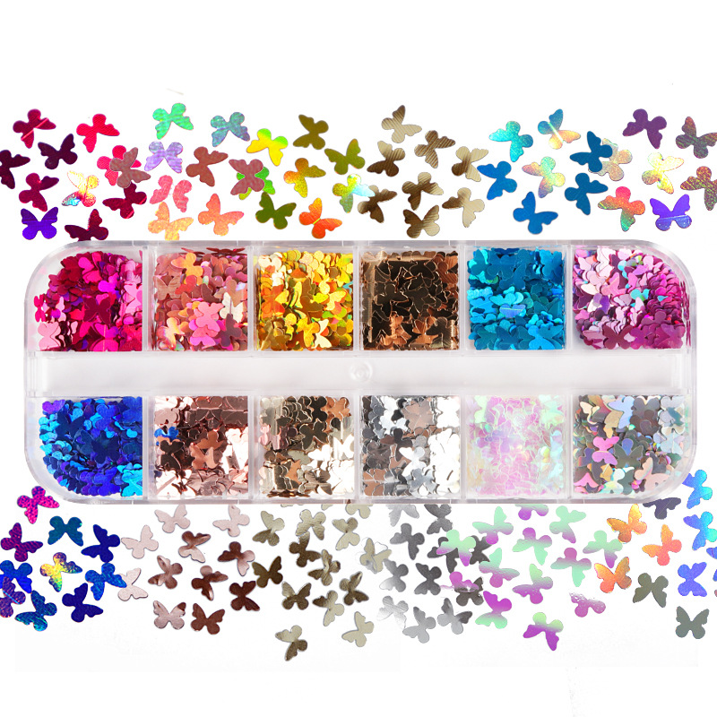 Nail Art Glossy - Phối Màu Huỳnh Quang Bướm Lấp
