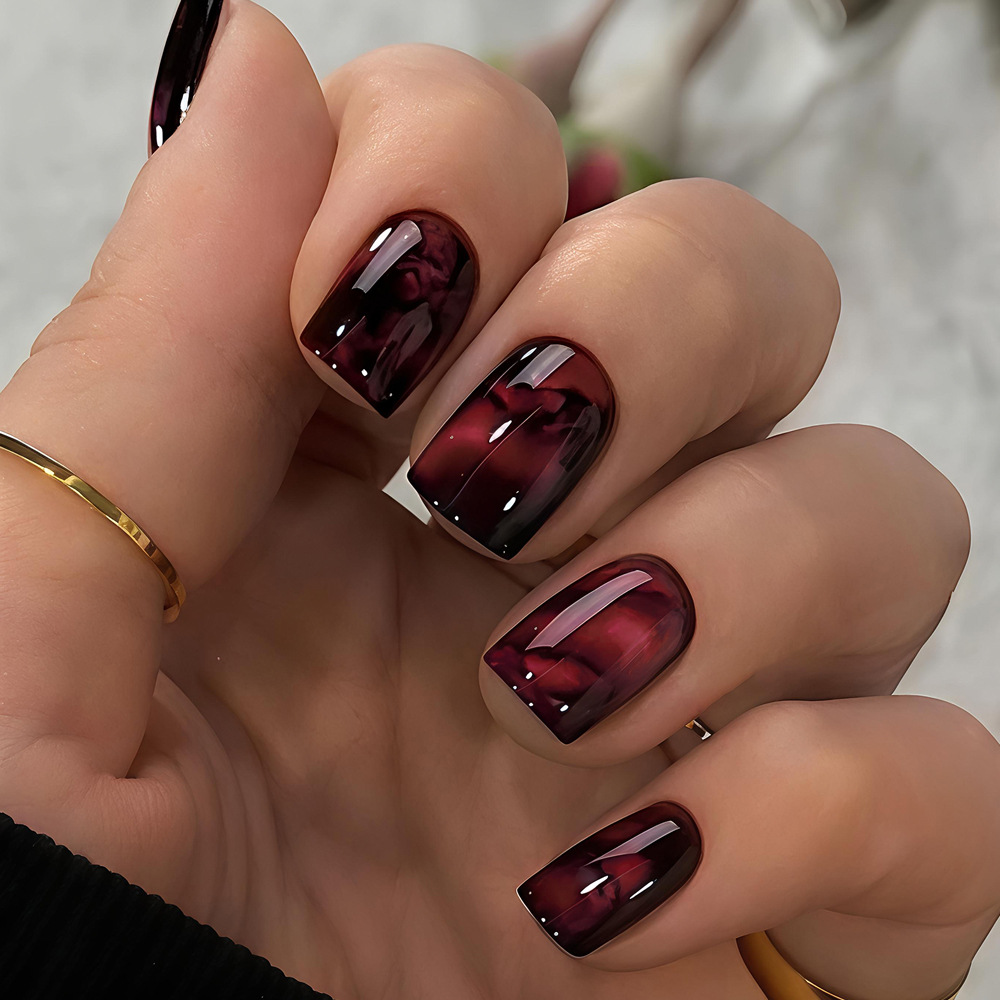 24pcs Short Square Press On Na - đánh giá và giá Nail Art Glossy