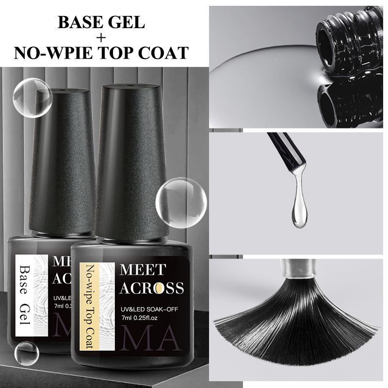 2pcs/3pcs/4pcs 7ml Base Gel &  - đánh giá và giá Nail Art Glossy