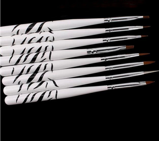 8 Pcs/Set Nail Art Design Brus - đánh giá và giá Nail Art Zebra Design