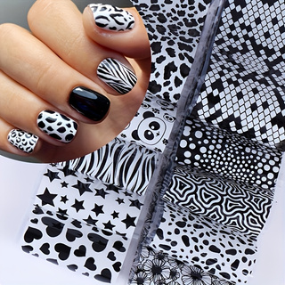 10pcs Mixed Pattern Nail Trans - đánh giá và giá Nail Art Zebra Design