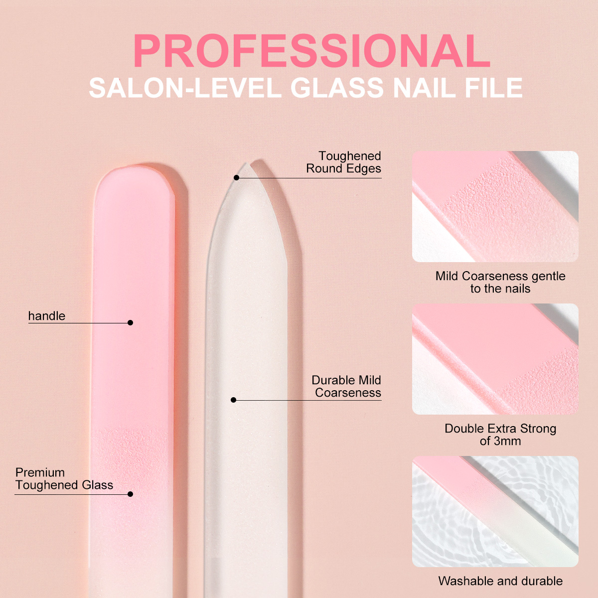 Color Nano Glass Nail File Tra - đánh giá và giá Nail Art Glossy