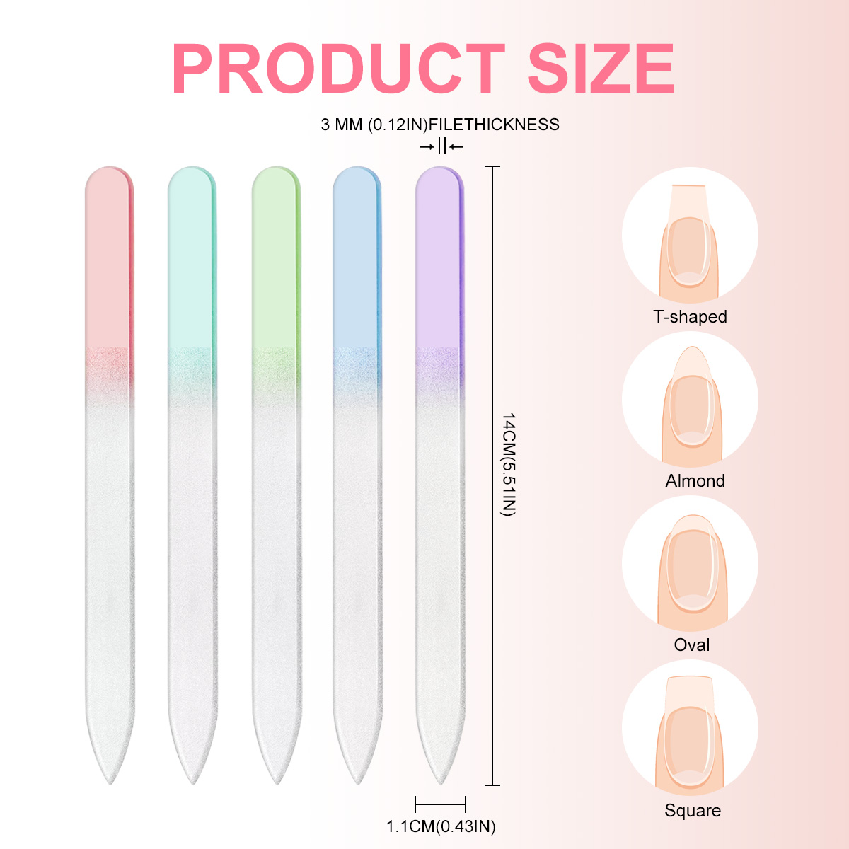 Color Nano Glass Nail File Tra - đánh giá và giá Nail Art Glossy