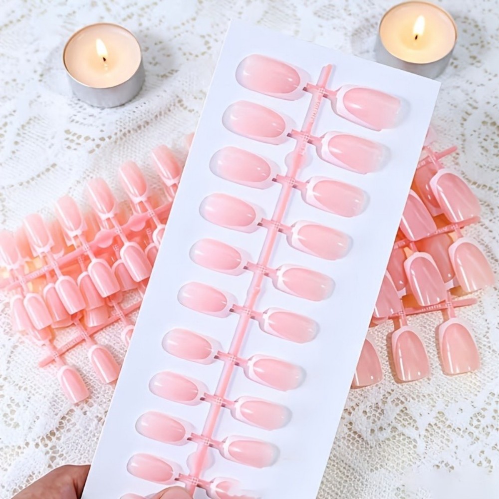 120PCS Short Square French Tip - đánh giá và giá Nail Art Glossy