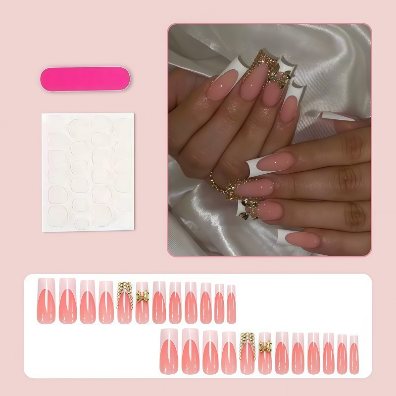 24PCS nail kit featuring a gol - đánh giá và giá Nail Art Elegant