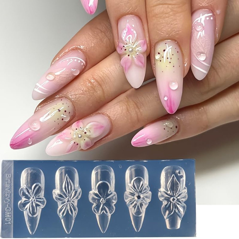 Floral 3D Nail Art Silicone Mo - đánh giá và giá Nail Art Elegant