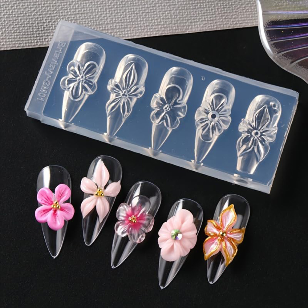 Floral 3D Nail Art Silicone Mo - đánh giá và giá Nail Art Elegant