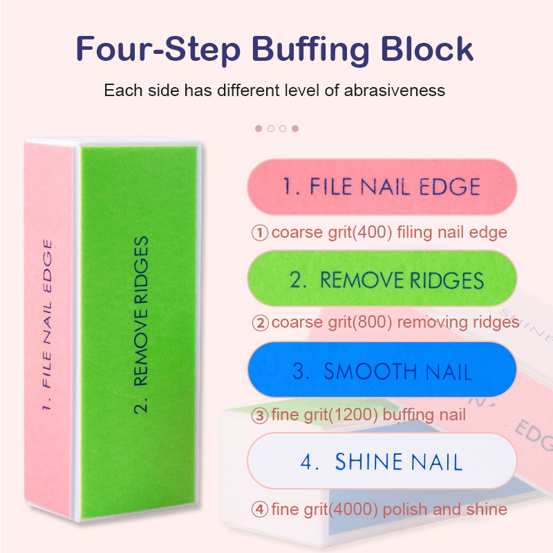 5/10pcs Nail Buffer Block 4 St - đánh giá và giá Nail Art Glossy