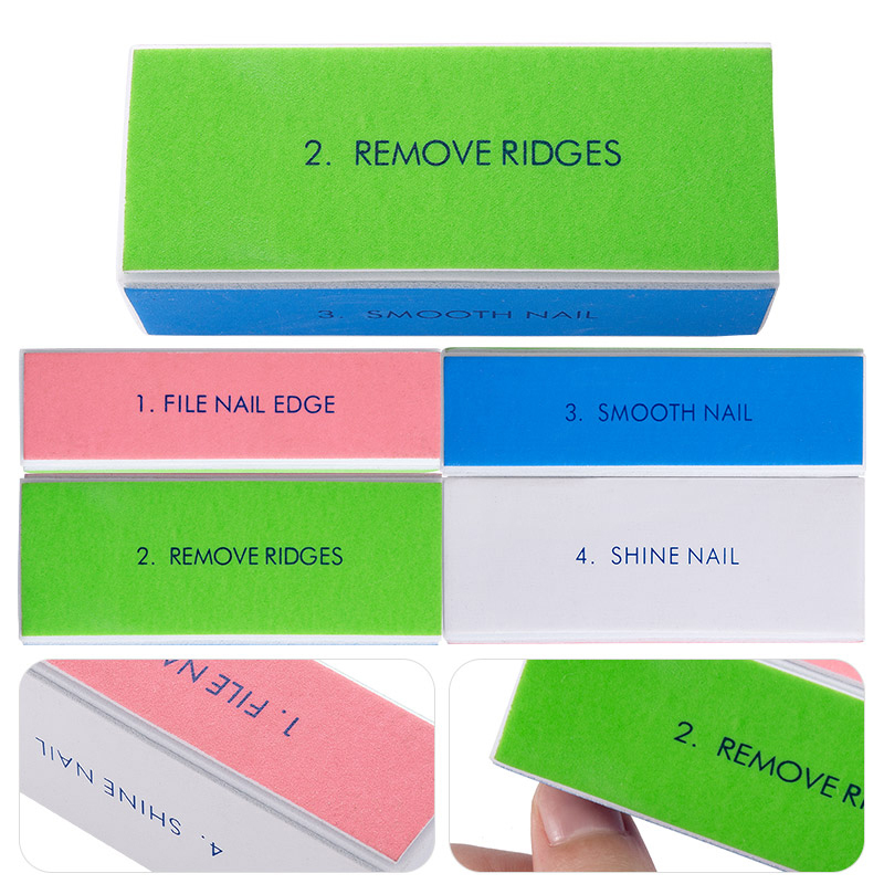 5/10pcs Nail Buffer Block 4 St - đánh giá và giá Nail Art Glossy