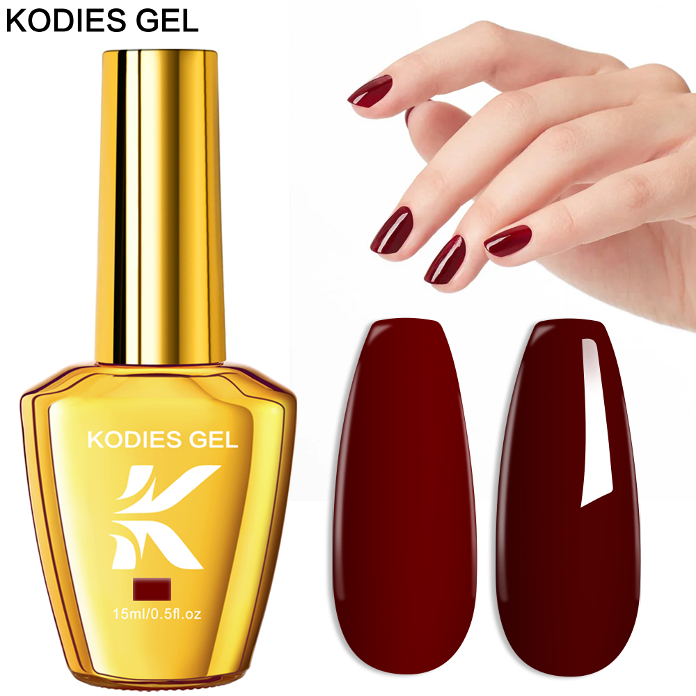 KODIES GEL Burgundy Red Gel Na - đánh giá và giá Nail Art Burgundy