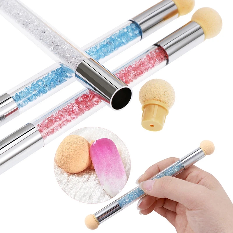 Round Sharp Head Sponge Heads  - đánh giá và giá Nail Art Glossy