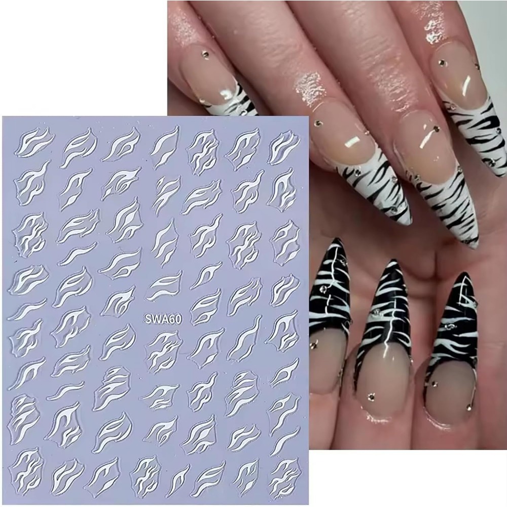 3D Zebra Print Nail Stickers,  - đánh giá và giá Nail Art Zebra Design