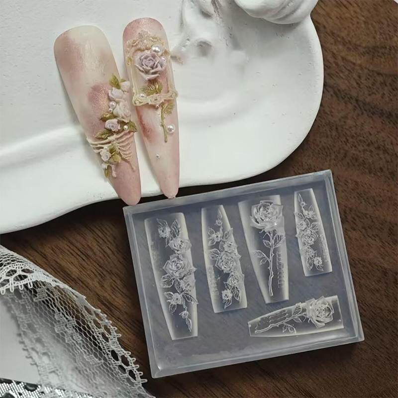 1pc Elegant Rose Nail Charms M - đánh giá và giá Nail Art Elegant